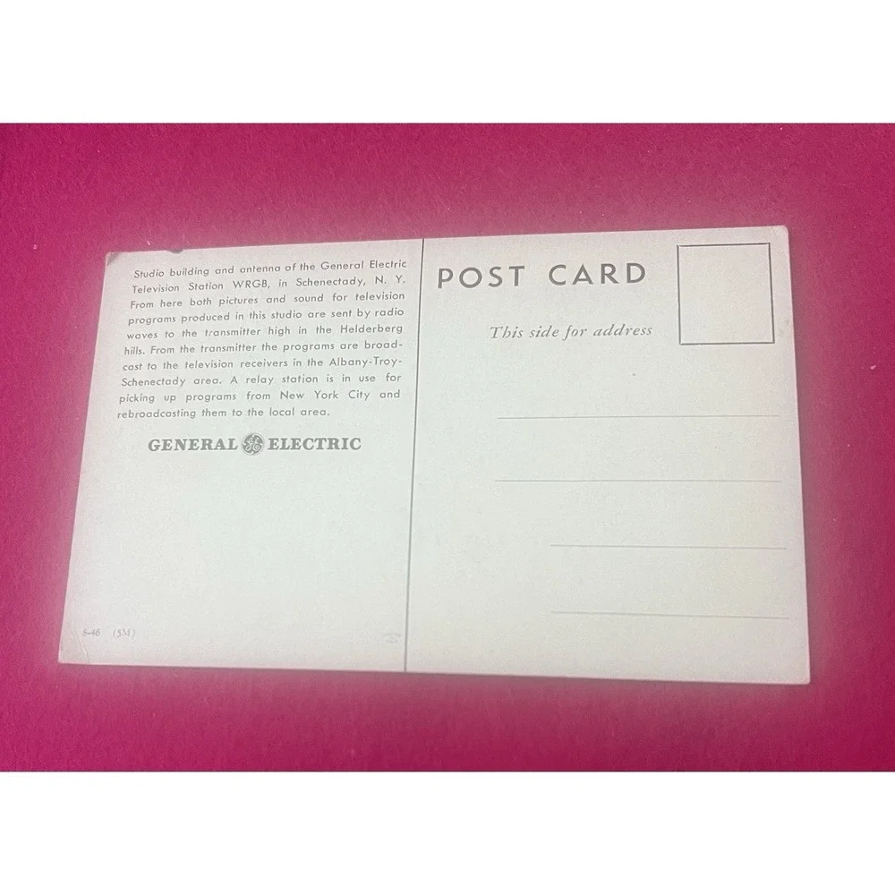 Postcard - General Electric Television Station WRGB Schenectady NY Unposted